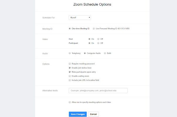 Terminplanung mit Zoom Scheduler